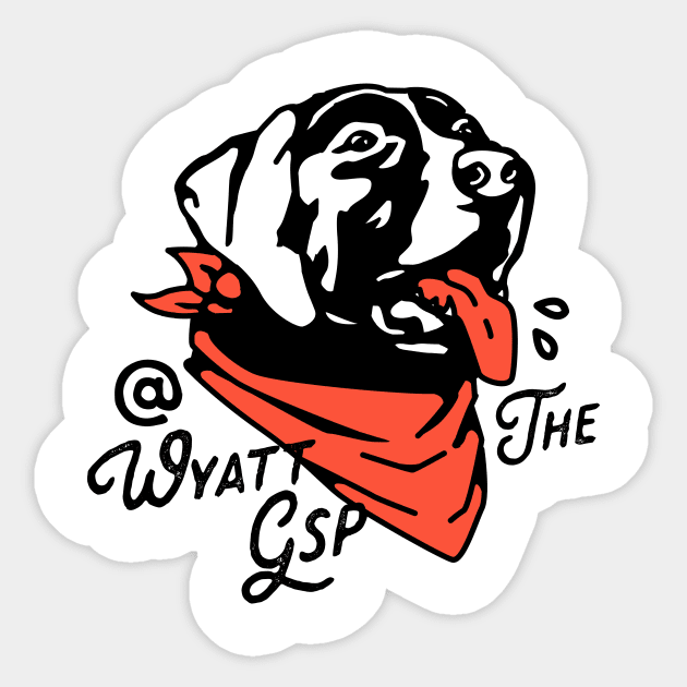 Wyatt The Gsp Sticker by WYATT THE GSP